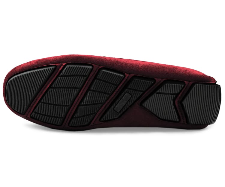 Amali Walken 2 Men’S Burgundy Suede Driving Shoes Driving Moccasins by Amali – Don't Panic Shoes