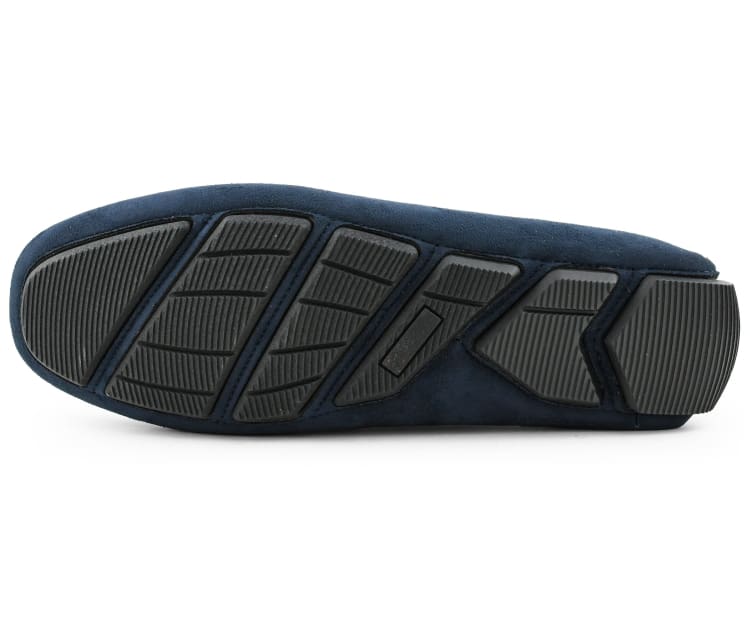 Amali Walken 2 Men’S Navy Blue Suede Driving Shoes Driving Moccasins by Amali – Don't Panic Shoes