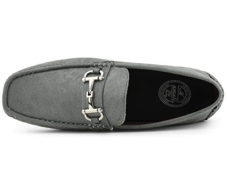 Amali Walken 2 Men’S Suede Driving Shoes Walken Grey Driving Moccasins by Amali – Don't Panic Shoes