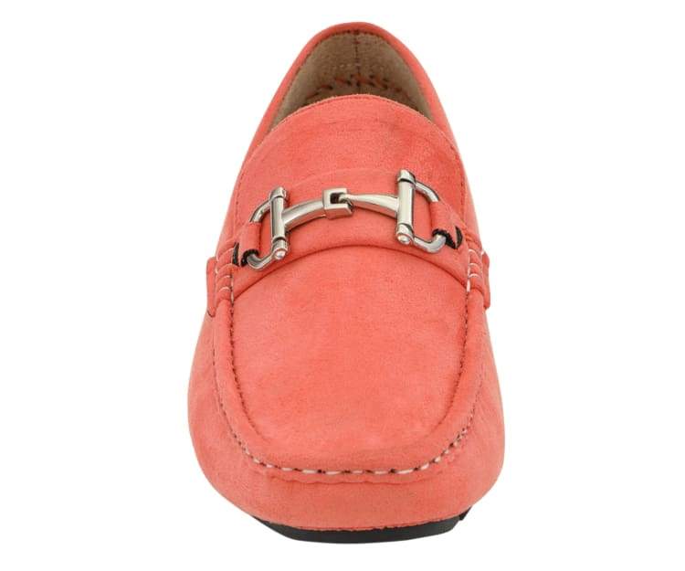 Amali Walken Men's Suede Driving Shoes Coral Driving Moccasins by Amali – Don't Panic Shoes