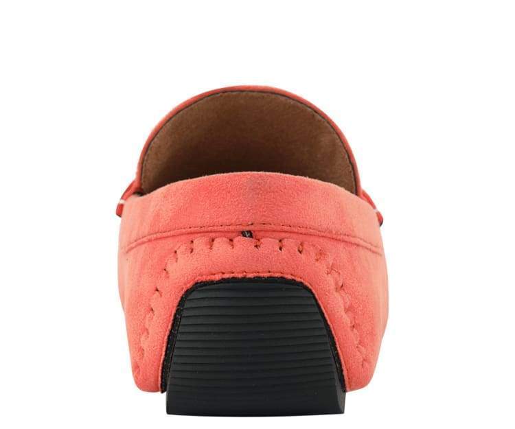 Amali Walken Men's Suede Driving Shoes Coral Driving Moccasins by Amali – Don't Panic Shoes