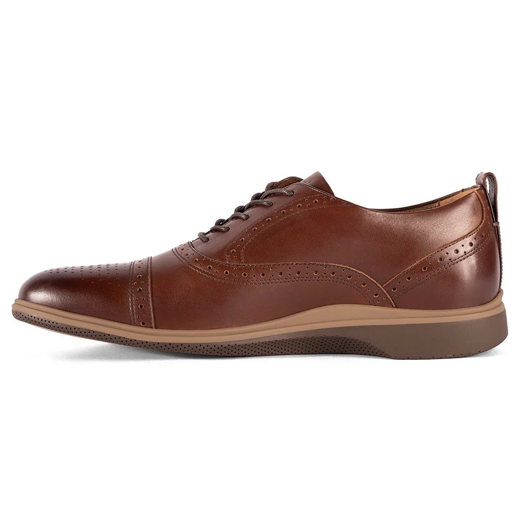 Amberjack Cap - Toe Men's Full Grain Leather Chestnut Men's Dress Shoes by Amberjack – Don't Panic Shoes