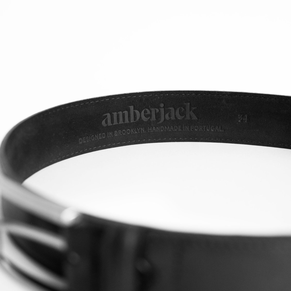 Amberjack Handmade Leather Belt Men's Leather Obsidian Belts by Amberjack – Don't Panic Shoes
