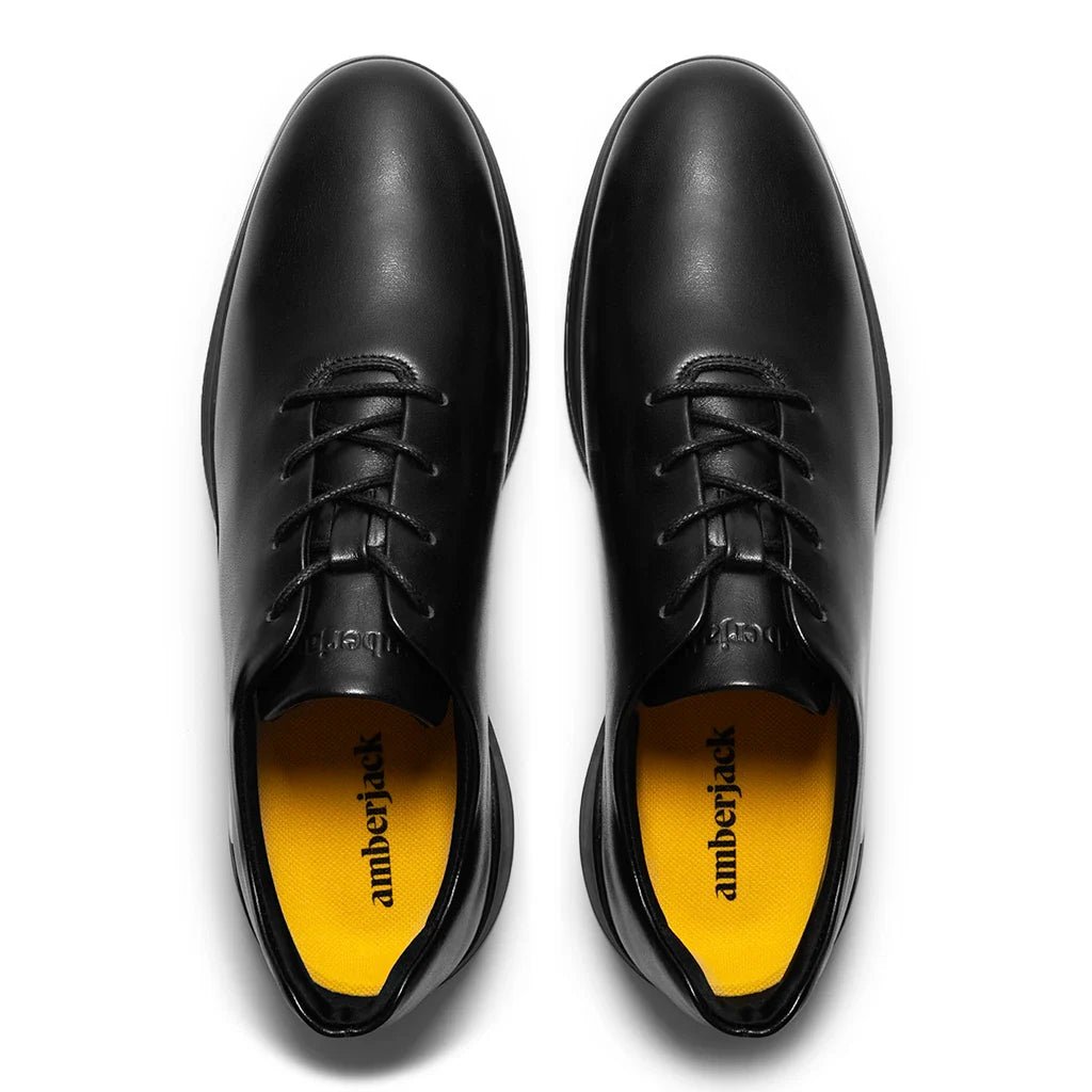 Amberjack Men's Whole Cut Hybrid Calfskin Leather Obsidian Men's Dress Shoes by Amberjack – Don't Panic Shoes