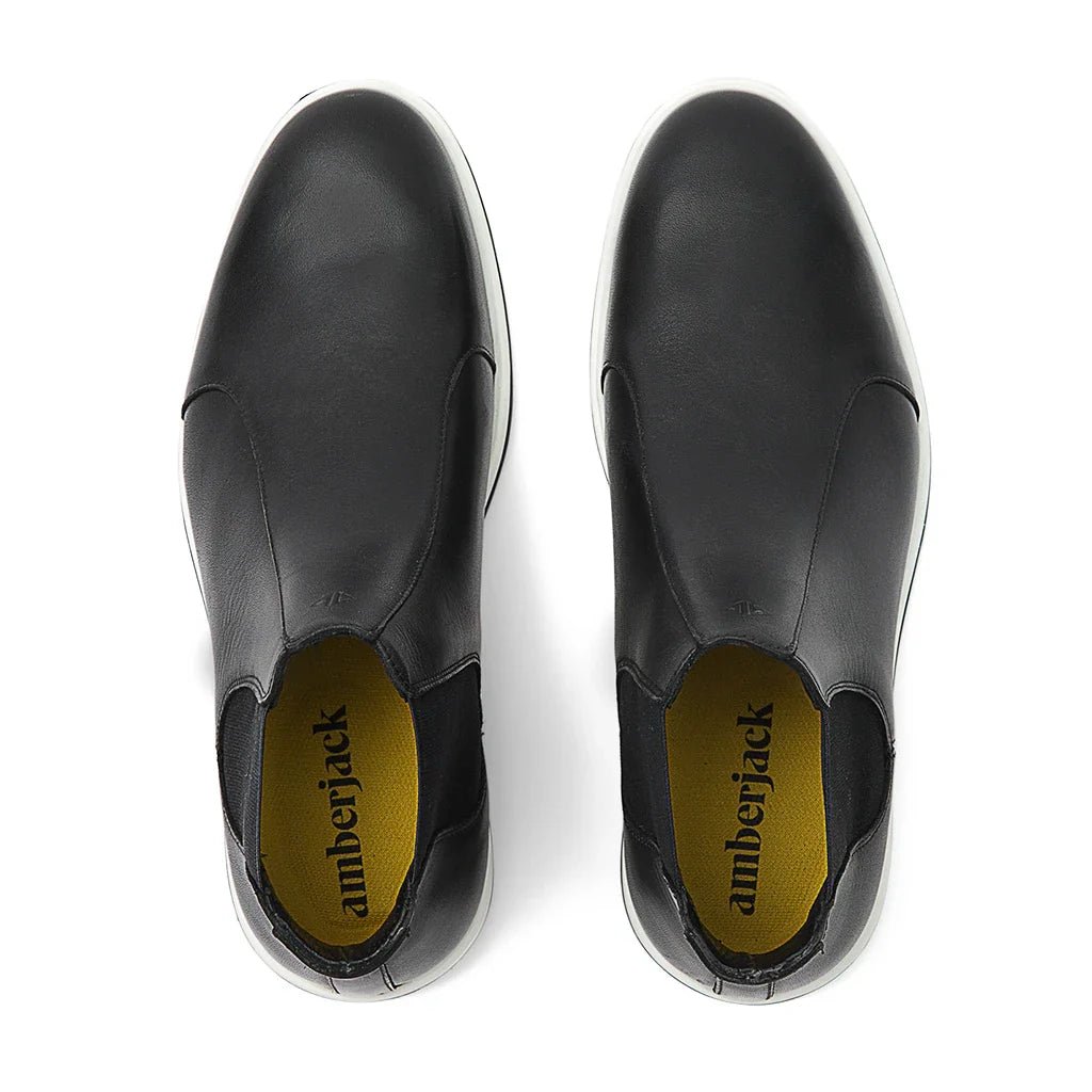 Amberjack The Chelsea Men's Full Grain Leather Onyx Men's Chelsea Boots by Amberjack – Don't Panic Shoes
