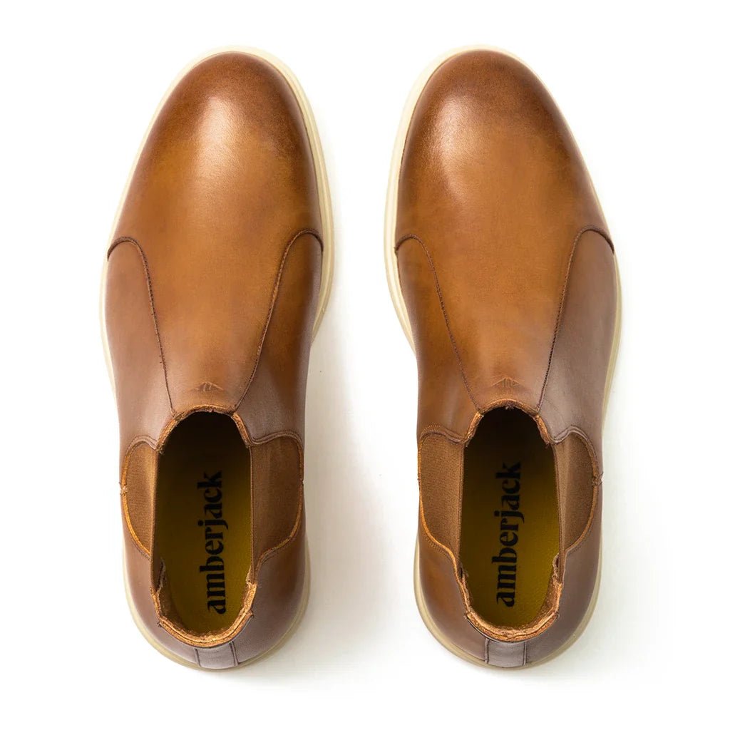 Amberjack The ChelSea Men’s Honey And Cream Footwear Men's Chelsea Boots by Amberjack – Don't Panic Shoes
