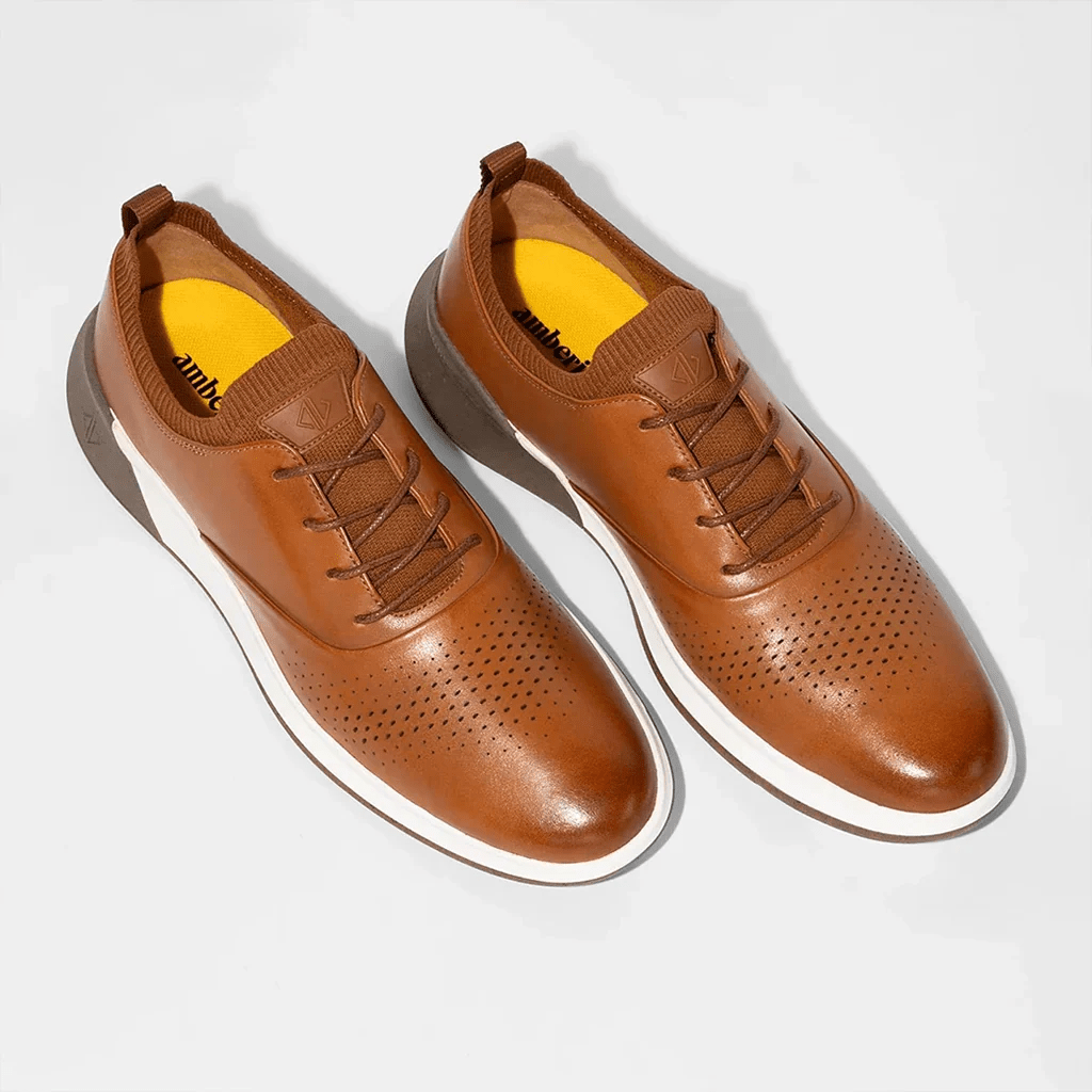 Amberjack The Hybrid Men's Honey Men's Dress Shoes by Amberjack – Don't Panic Shoes
