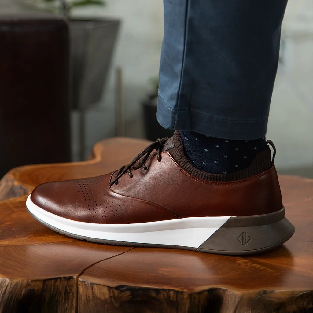 Amberjack - The Hybrid - Men’S - Leather - Chestnut Men's Dress Shoes by Amberjack – Don't Panic Shoes