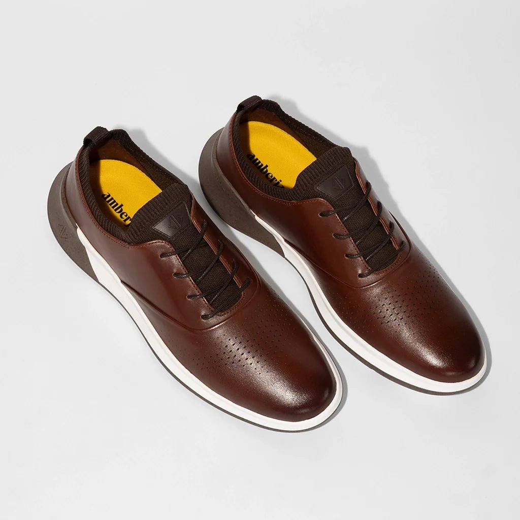Amberjack - The Hybrid - Men’S - Leather - Chestnut Men's Dress Shoes by Amberjack – Don't Panic Shoes