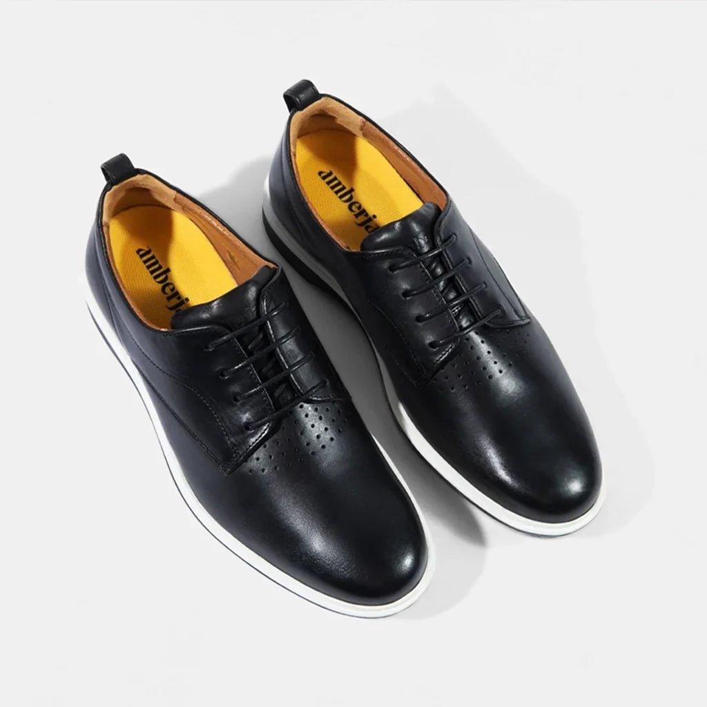 Amberjack The Original Men’S Onyx Leather Men's Dress Shoes by Amberjack – Don't Panic Shoes