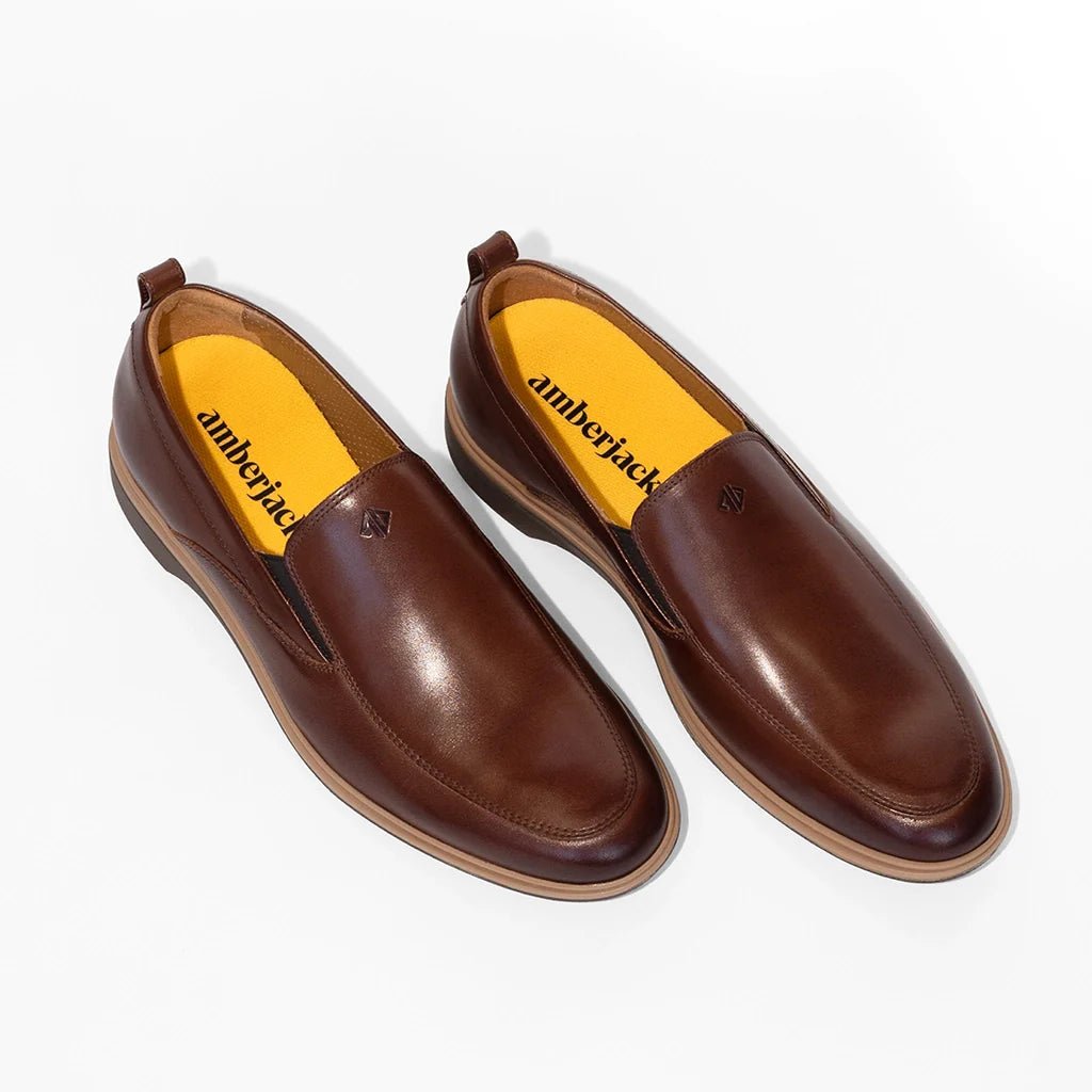 Amberjack The Slip - On Men's Chestnut Men's Dress Shoes by Amberjack – Don't Panic Shoes