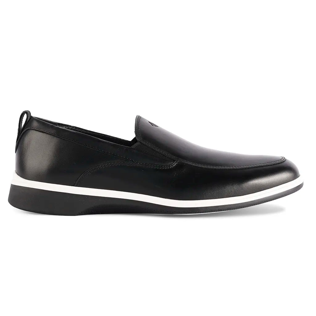 Amberjack The Slip - On Men's Full Grain Leather Onyx Men's Dress Shoes by Amberjack – Don't Panic Shoes