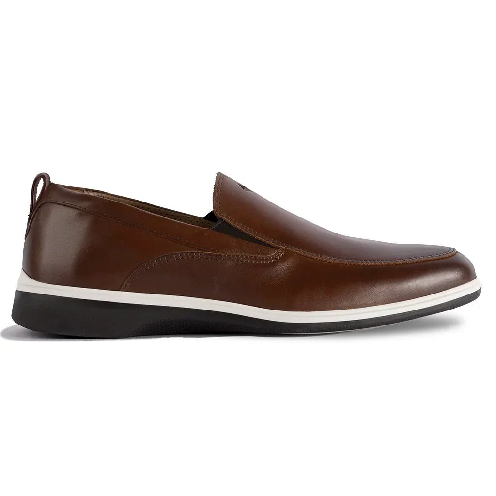 Amberjack The Slip - On Men’S Genuine Leather Coffee Men's Dress Shoes by Amberjack – Don't Panic Shoes