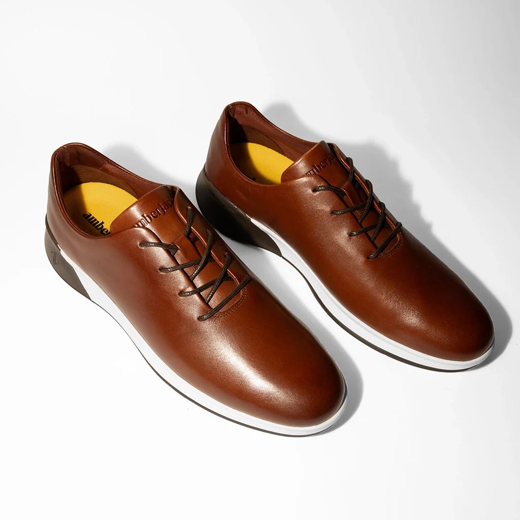 Amberjack Whole Cut Hybrid Footwear Men's Chestnut Men's Dress Shoes by Amberjack – Don't Panic Shoes