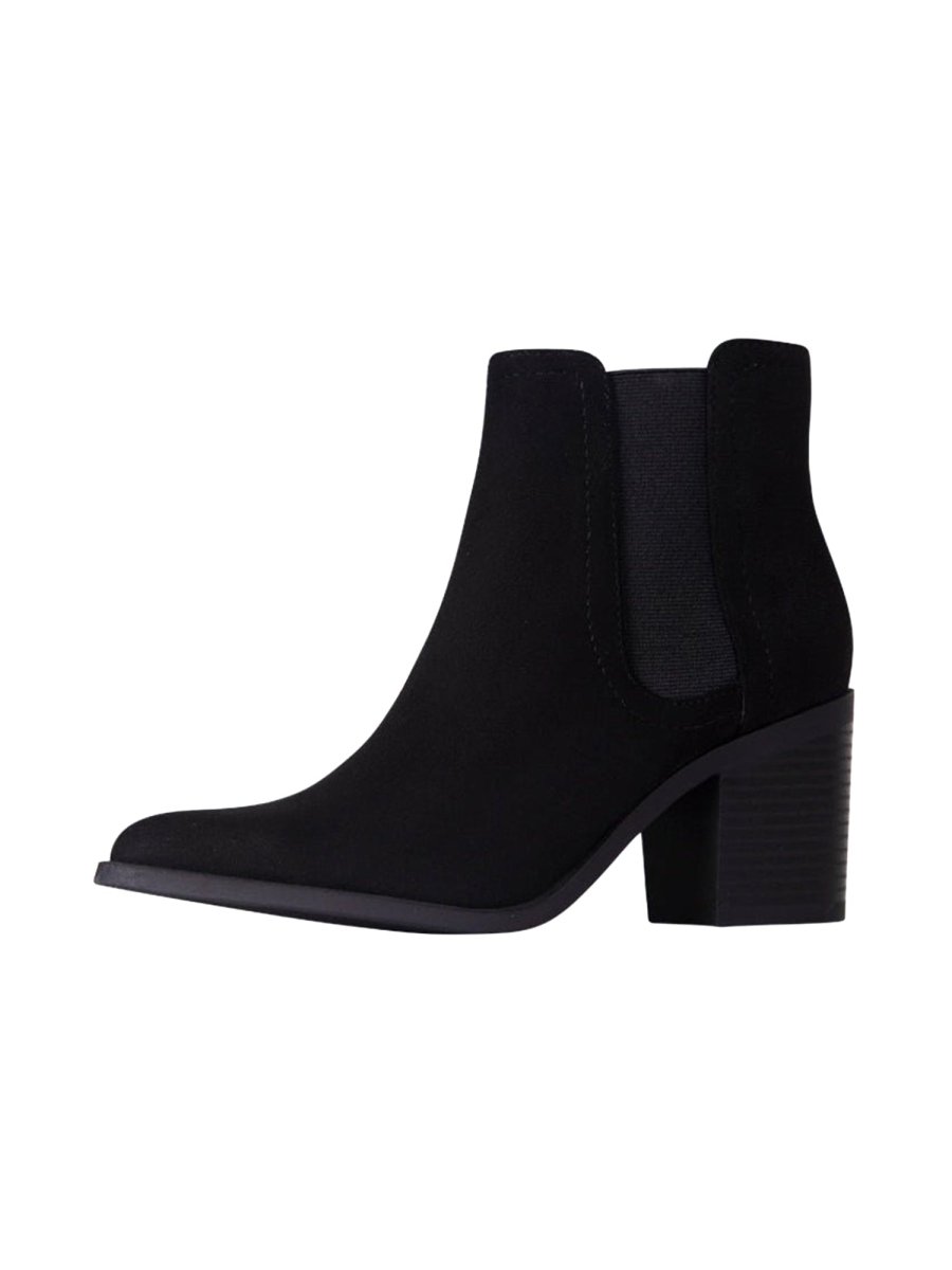Andi | Black Suede Boots by J.Adams – Don't Panic Shoes