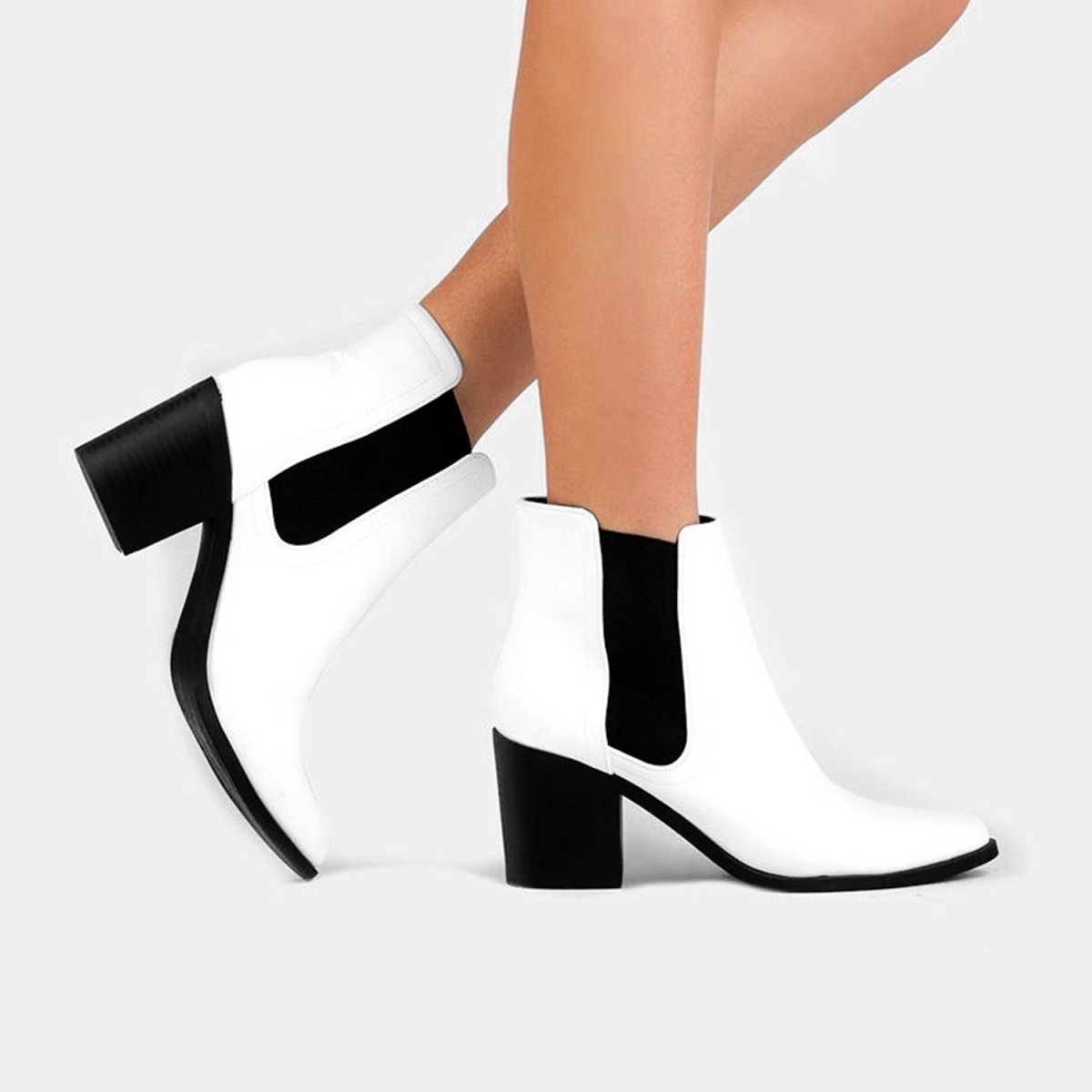 Andi | White Boots by J.Adams – Don't Panic Shoes