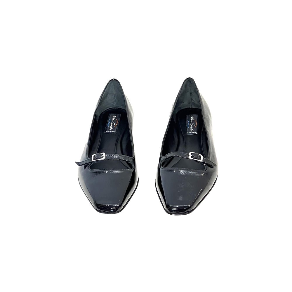 Anna Naplak Women's Mary Jane Calf Leather Patent Black Ballet Flats by Mar Soreli – Don't Panic Shoes