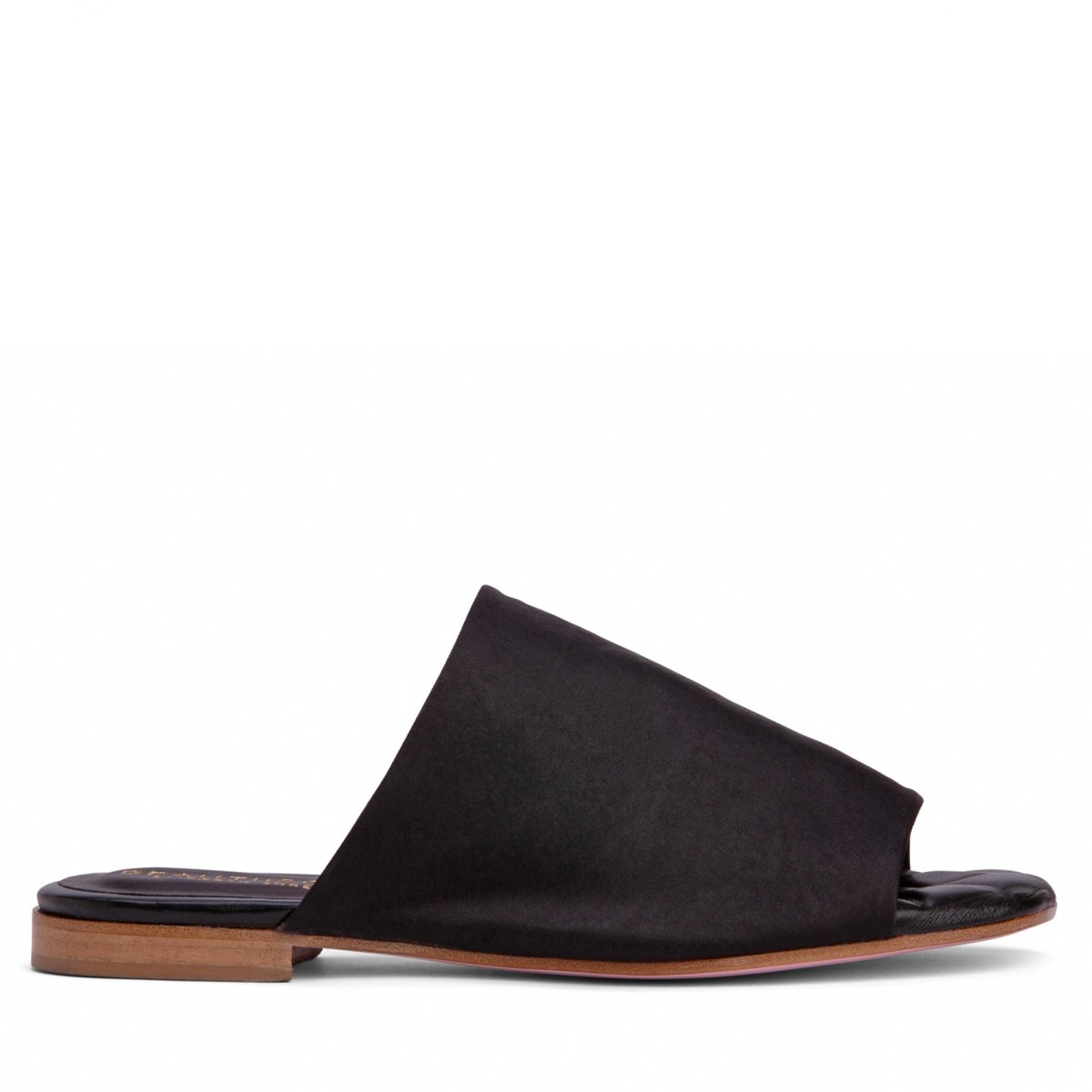 April Stretch Satin Women’S Leather Lined Flat Sandal Sandals by Beautiisoles – Don't Panic Shoes