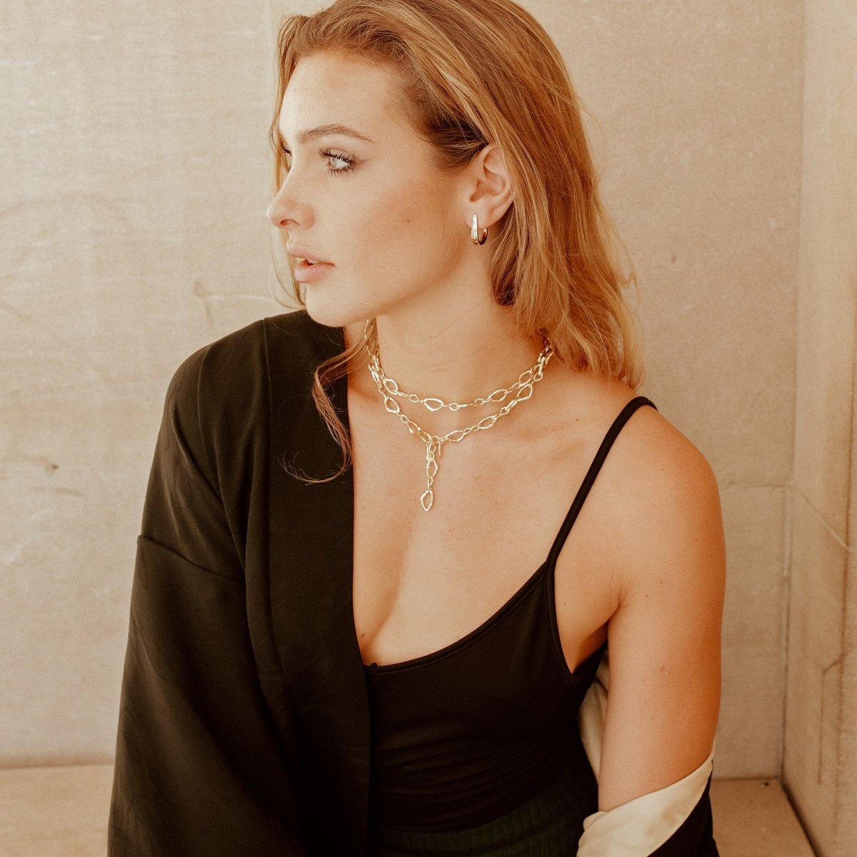 Asha Link Necklace Necklaces by Rahya Jewelry Design – Don't Panic Shoes