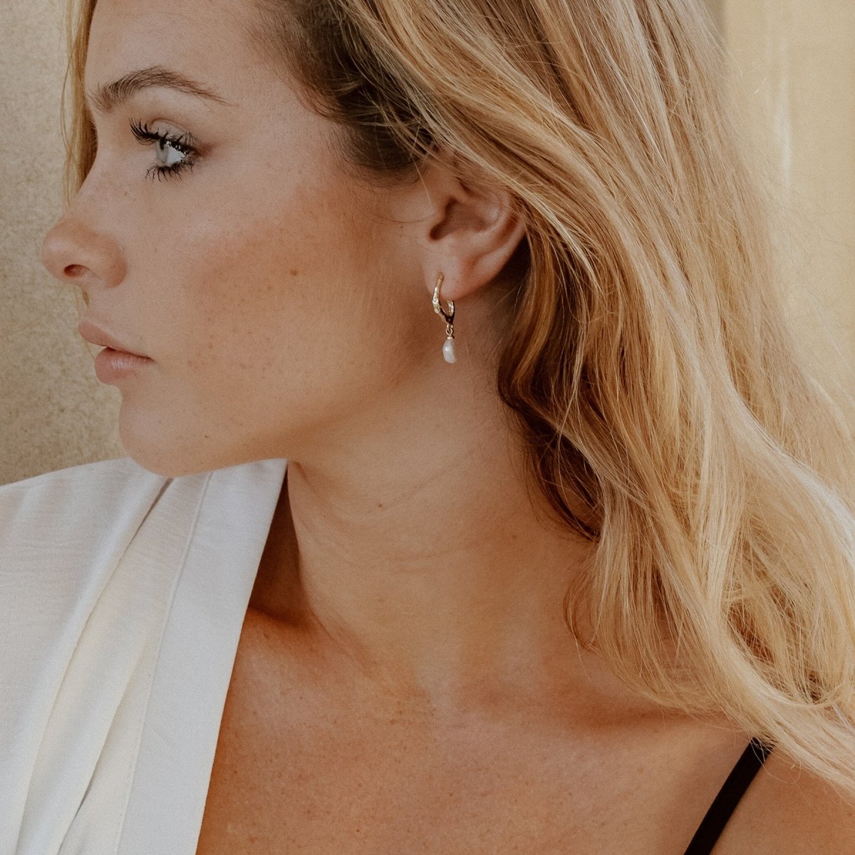 Asha Turquoise Hoop Earrings Earrings by Rahya Jewelry Design – Don't Panic Shoes