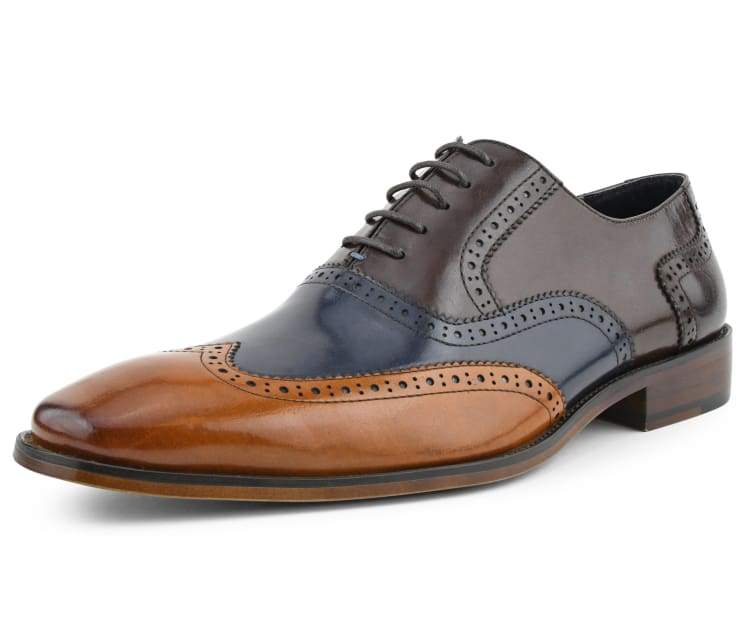 ASher Green Ag100 Men’s Genuine Leather Dress Shoes Navy Oxfords by Asher Green – Don't Panic Shoes