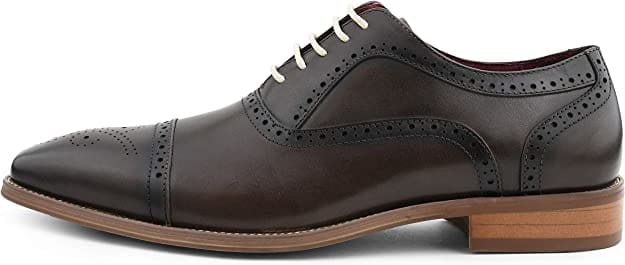 ASher Green Ag114 Brown Oxford Shoes Men’s Leather Cap Toe Oxfords by Asher Green – Don't Panic Shoes