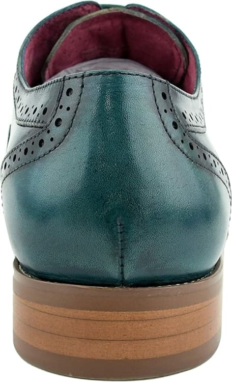 Asher Green Ag114 Men's Teal Leather Lace Up Dress Shoes Oxfords by Asher Green – Don't Panic Shoes