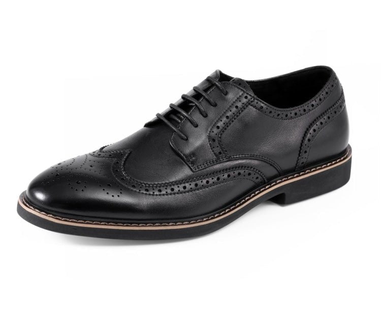 ASher Green Ag1784 Men’s Wingtip Black Genuine Leather Shoes Oxfords by Asher Green – Don't Panic Shoes