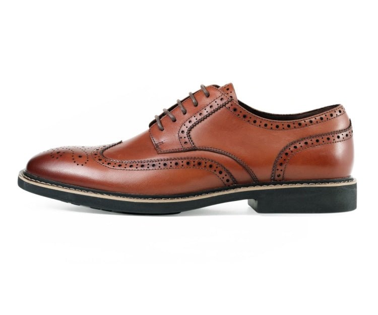 ASher Green Ag1784 Tan Men’s Wing Tip Leather Shoes Oxfords by Asher Green – Don't Panic Shoes