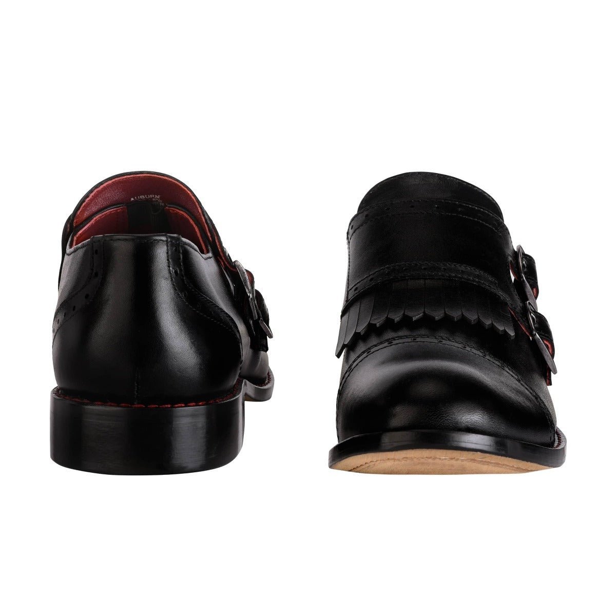 Auburn Leather Oxford Style Monk Straps Shoes by Libertyzeno – Don't Panic Shoes