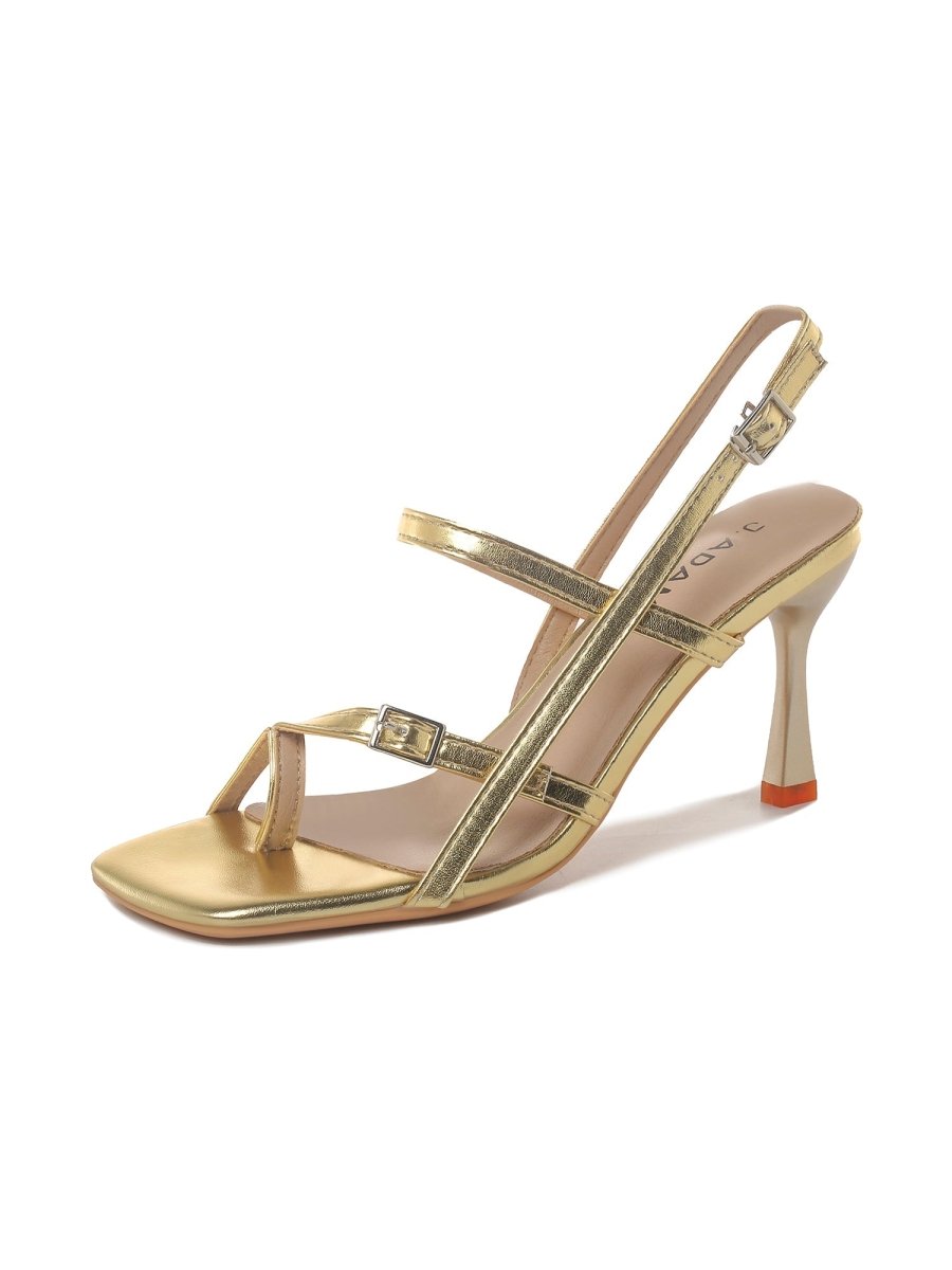 Aurora | Gold Heels by J.Adams – Don't Panic Shoes