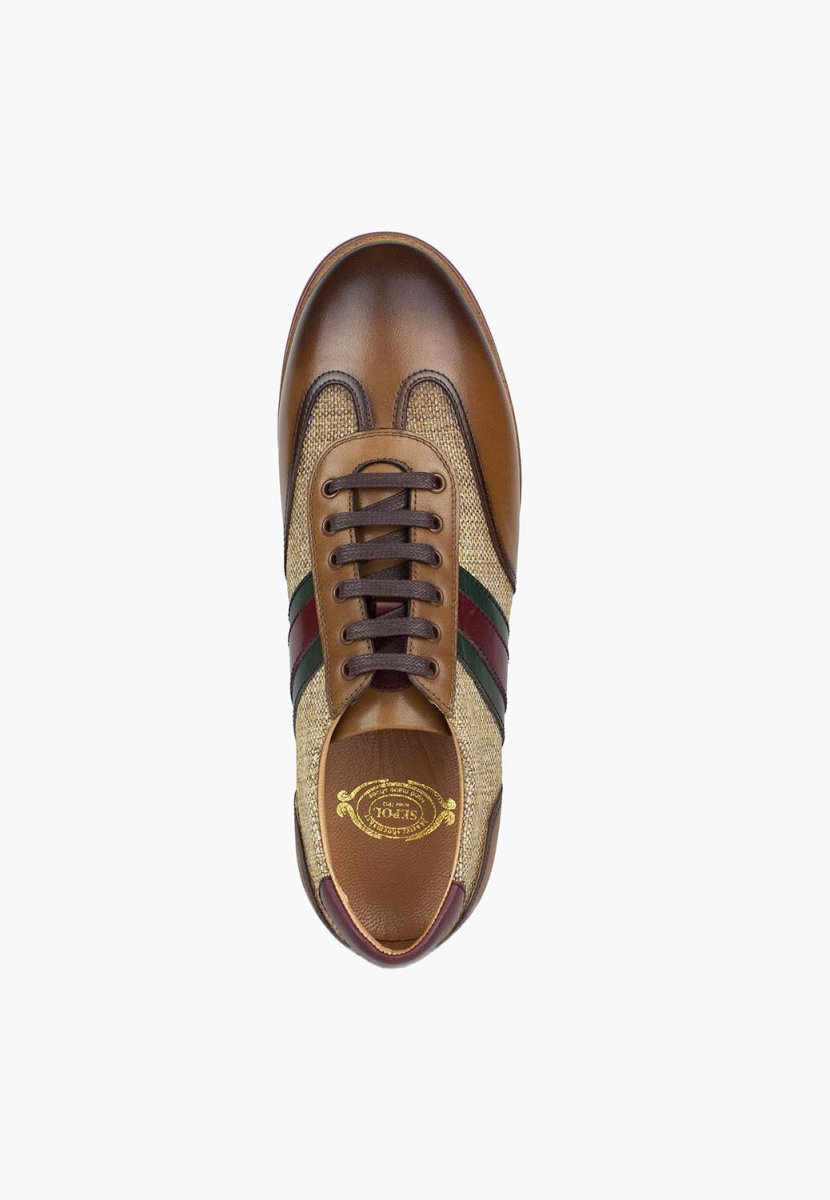 Austin Leather Sneaker Tan Handcrafted Dapper Shoe Classic MEN SHOES by Sepol Shoes – Don't Panic Shoes