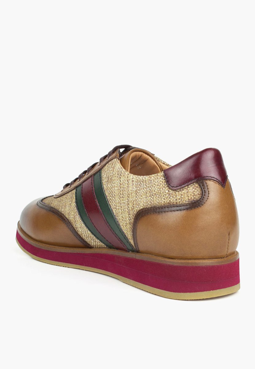 Austin Leather Sneaker Tan Handcrafted Dapper Shoe Classic MEN SHOES by Sepol Shoes – Don't Panic Shoes