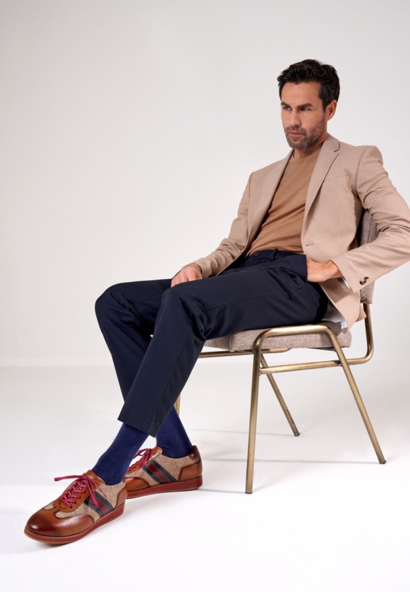 Austin Leather Sneaker Tan Handcrafted Dapper Shoe Classic MEN SHOES by Sepol Shoes – Don't Panic Shoes