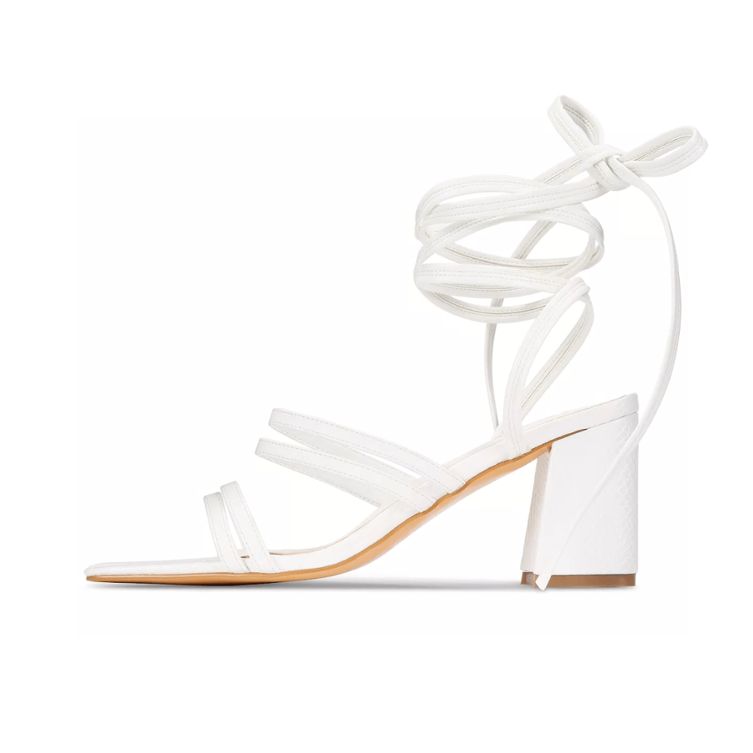 Ava Sandals White Shoes by Vaila Shoes – Don't Panic Shoes