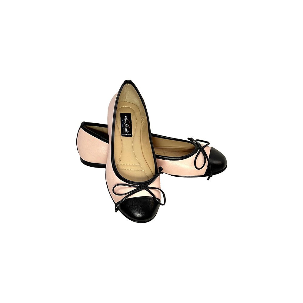 Avely Bow Cap Toe Ballet Flat Women’S Calf Leather Ballet Flats by Mar Soreli – Don't Panic Shoes