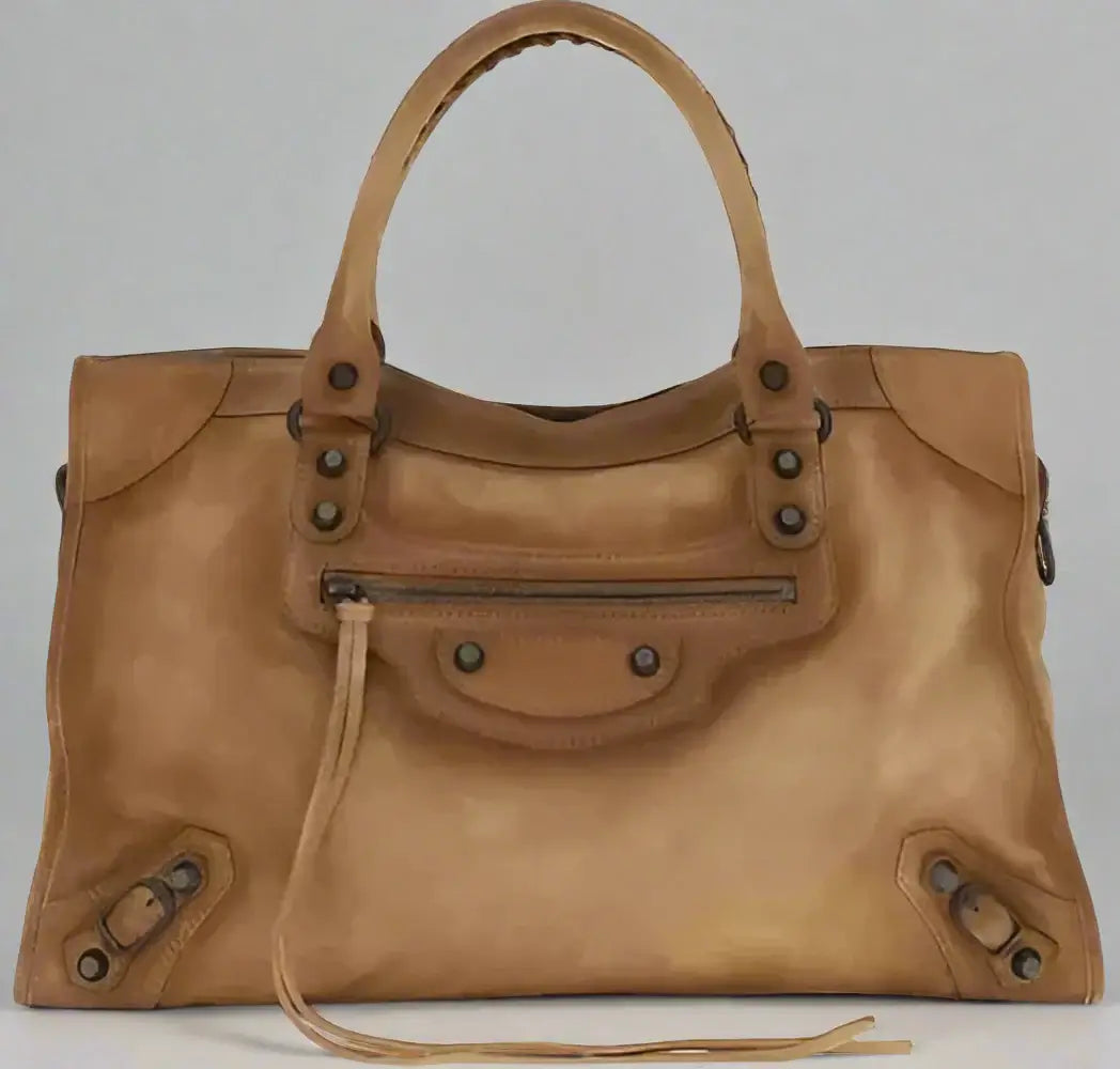 Balenciaga Suede Le Cité Medium Handbag - Designer Style