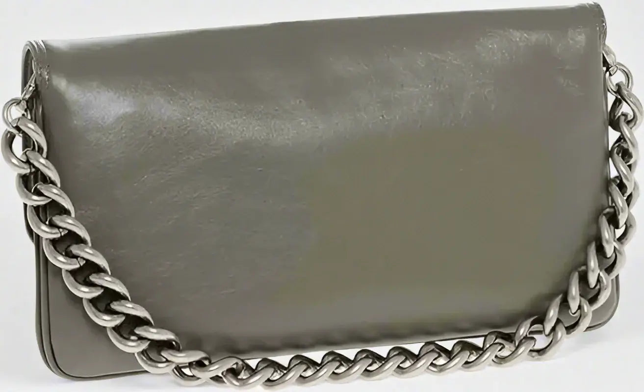 Balenciaga Soft Flap Shoulder Bag Leather Military Green P685115