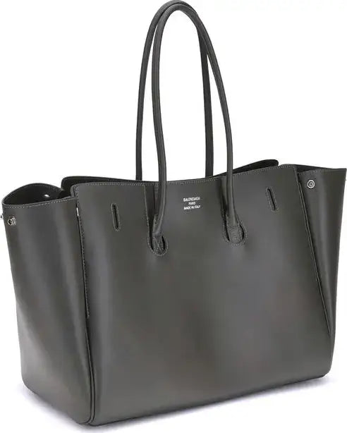 BALENCIAGA black or grey leather Bel Air medium Shoulder Bag