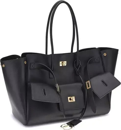 BALENCIAGA black or grey leather Bel Air medium Shoulder Bag