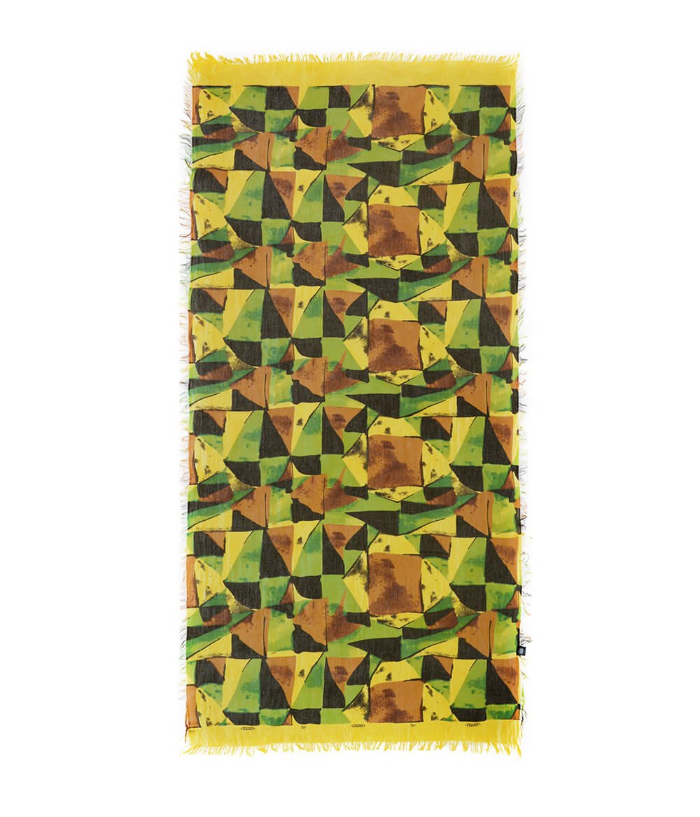 Balla Ocra 39 Bamboo Fiber Yellow Italian Craft Pattern Bamboo Scarves by Mar Soreli – Don't Panic Shoes