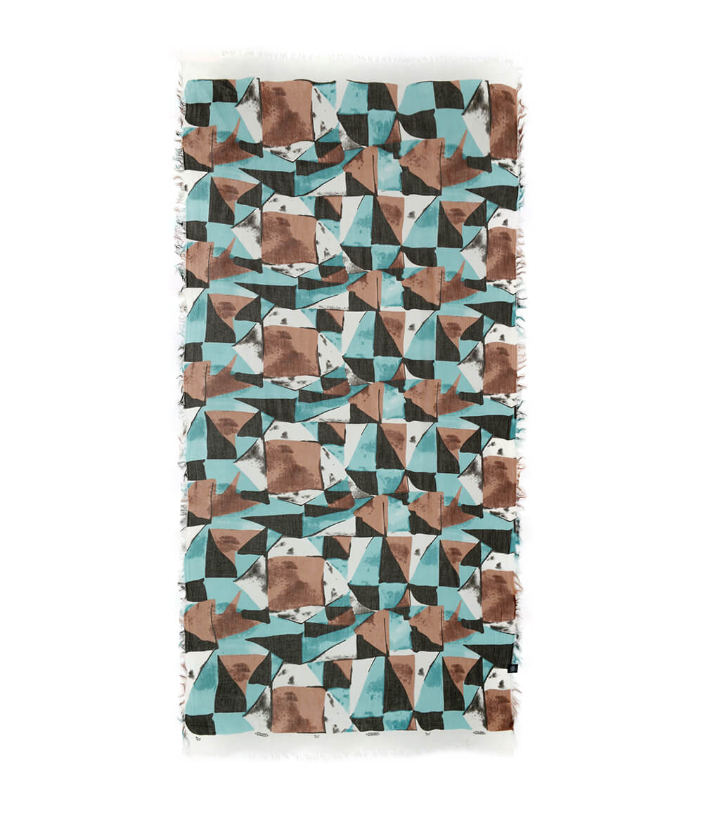 Balla White 02 Art Inspired Bamboo Fabric In White Handcrafted In Italy Bamboo Scarves by Mar Soreli – Don't Panic Shoes