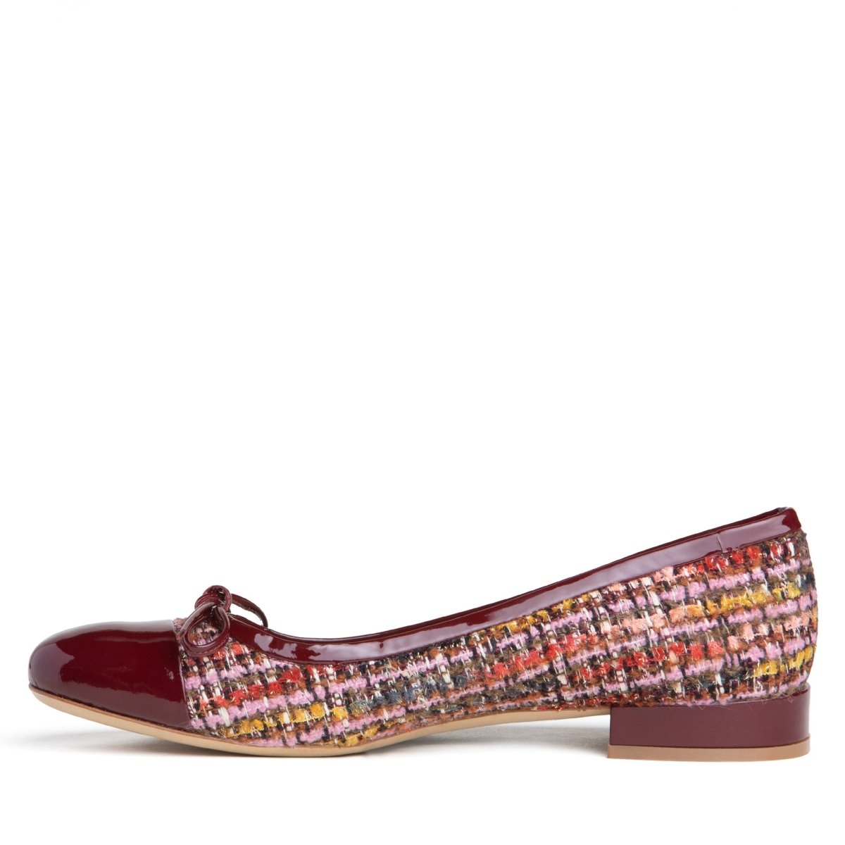 Beatrice Women’S Linen And Patent Leather Ballerina Flats by Beautiisoles – Don't Panic Shoes