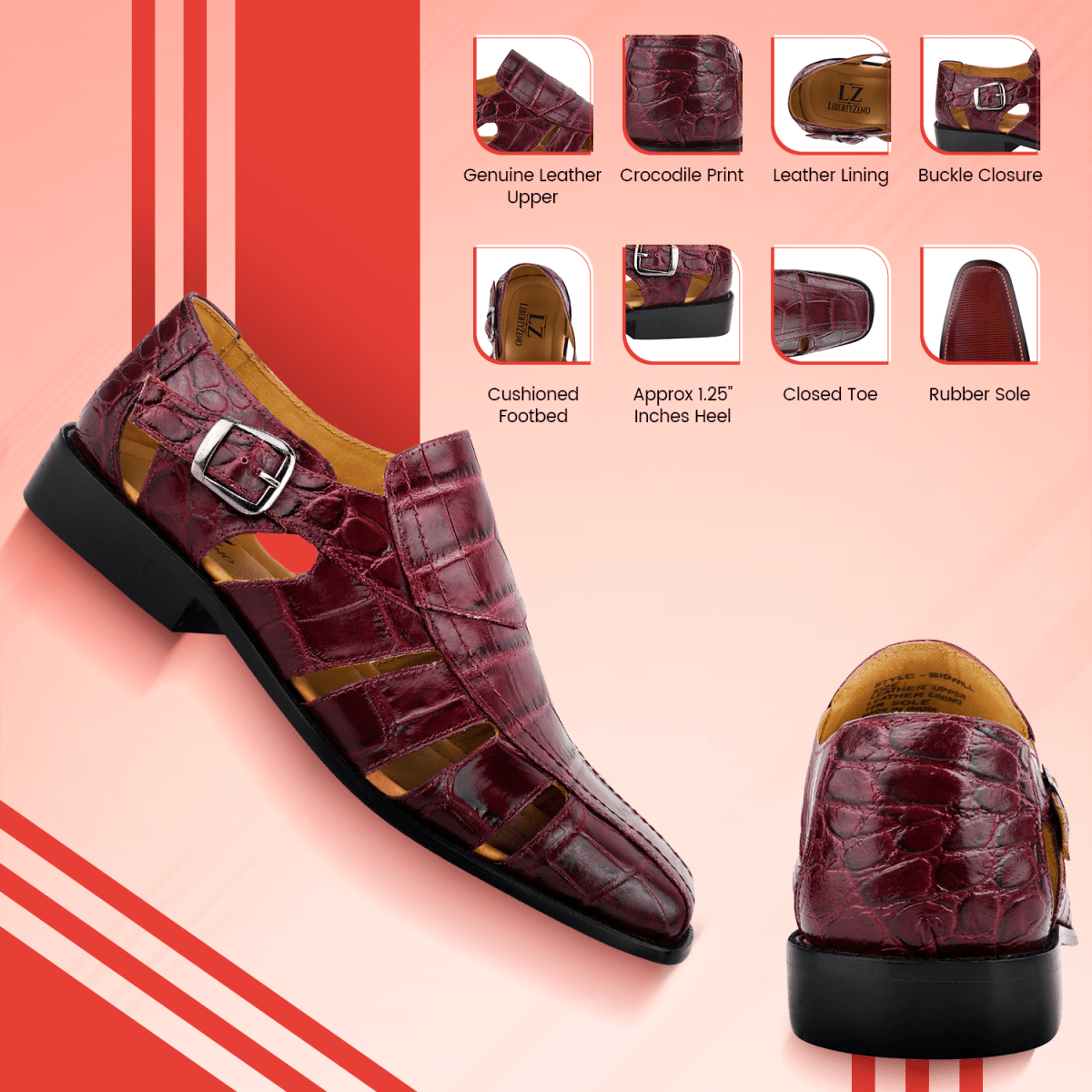 Bidwill Genuine Leather Fisherman Flat Sandals Sandals by Libertyzeno – Don't Panic Shoes