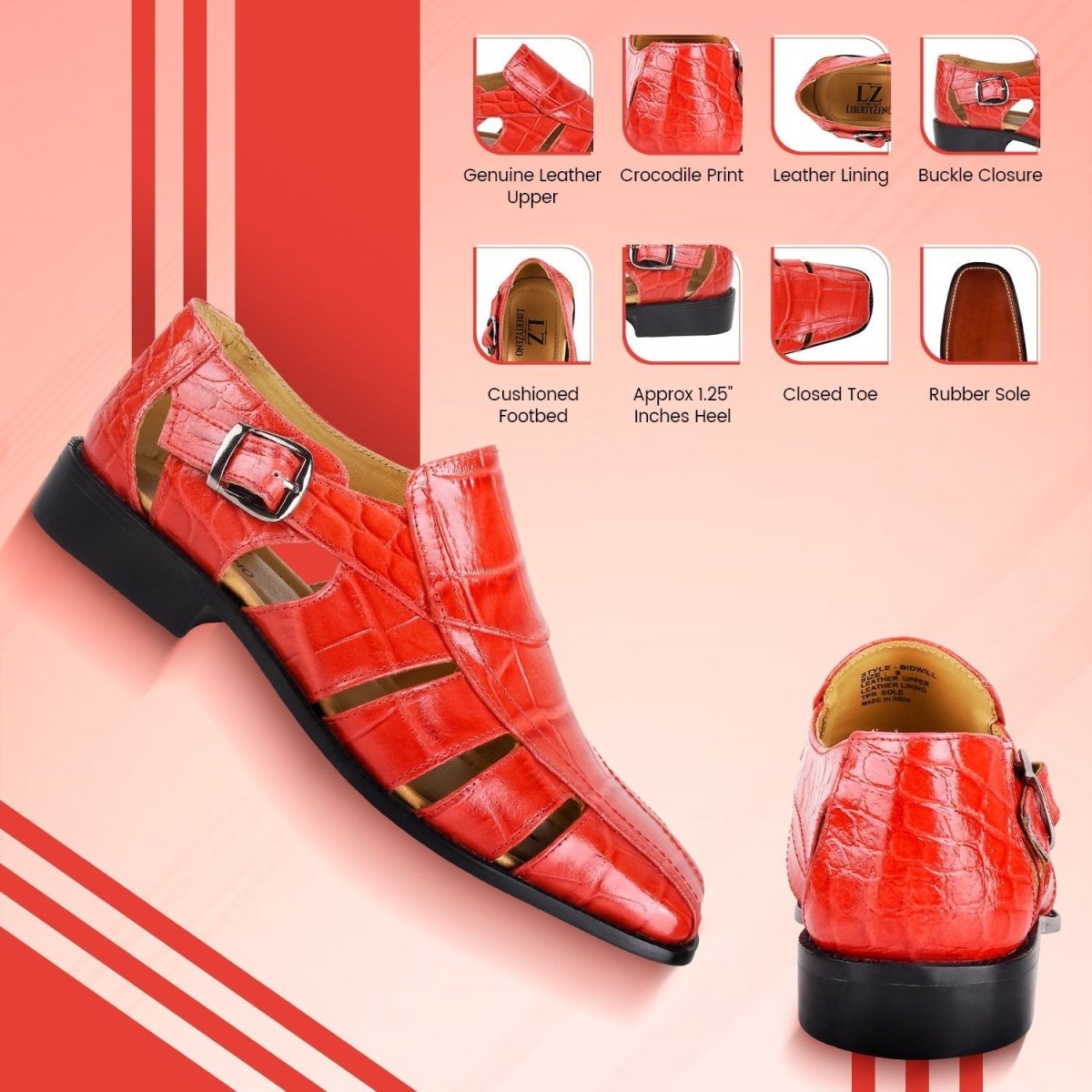 Bidwill Genuine Leather Fisherman Flat Sandals Sandals by Libertyzeno – Don't Panic Shoes