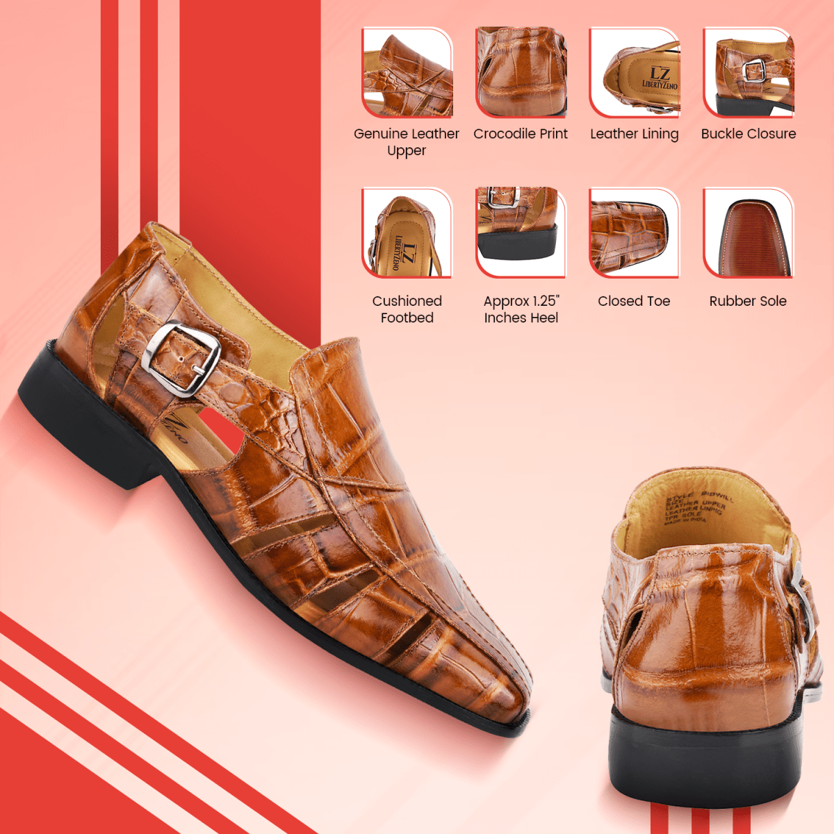 Bidwill Genuine Leather Fisherman Flat Sandals Sandals by Libertyzeno – Don't Panic Shoes