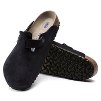 Thumbnail for Birkenstock Boston Soft Footbed Sandals Midnight Blue Suede