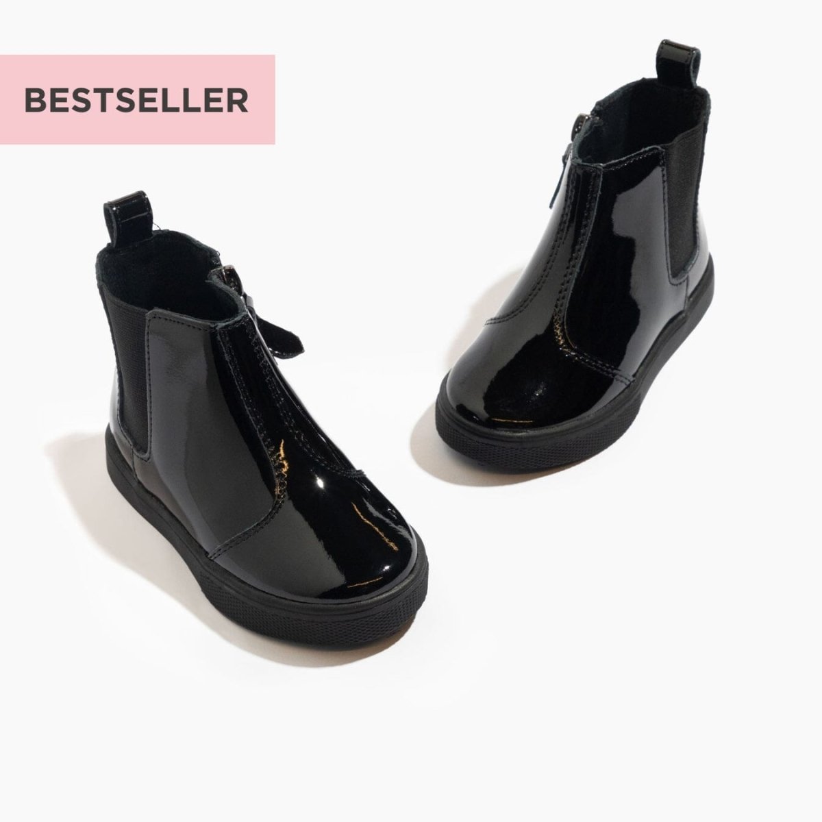 Black Patent Chelsea Boot Ii Sneaker Kids - Chelsea Boot Sneaker by Freshly Picked – Don't Panic Shoes