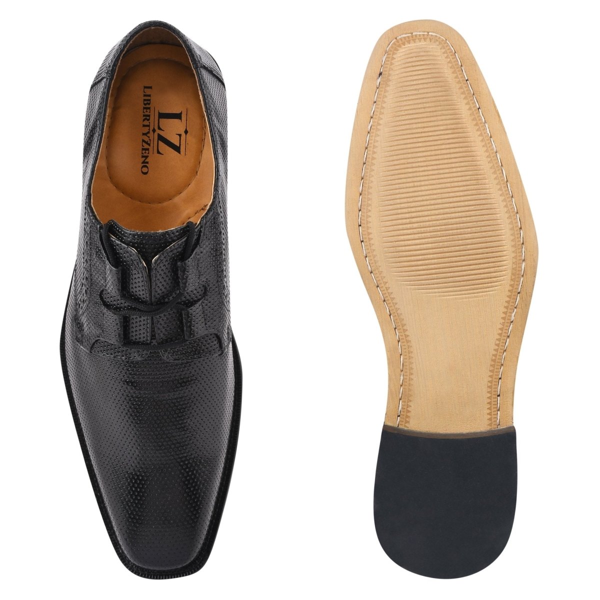 Blacktown Genuine Leather Oxford Style Lace - Up Dress Shoes For Men Shoes by Libertyzeno – Don't Panic Shoes