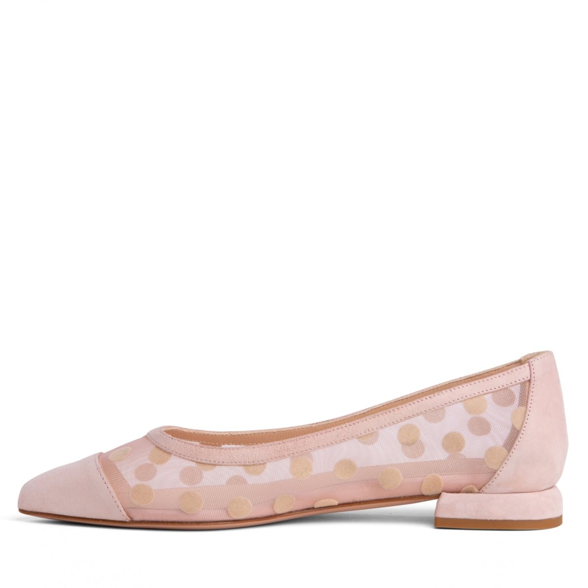 Blake Ballerina Women’S Camel Mesh Suede Leather Lining Flats by Beautiisoles – Don't Panic Shoes